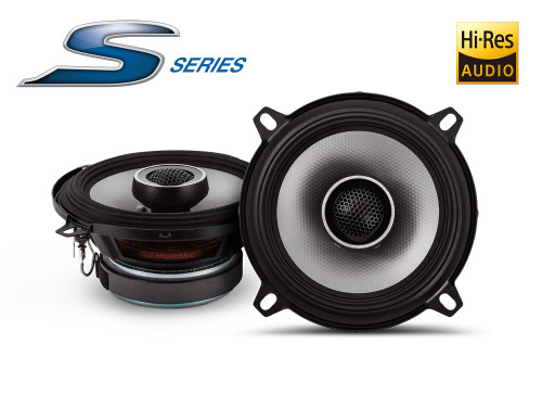 Alpine S2-S50 13cm koksialiniai garsiakalbiai automobiliui Galia: 55 RMS / 170W, 4Ω, Jautrumas 87 dB (SPL@1W/1m) | Nemokamas Pristatymas