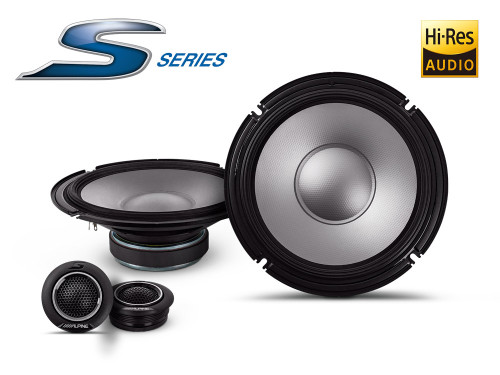 Alpine S2-S80C 20cm komponentiniai garsiakalbiai automobiliui Galia: 85 RMS / 260W, 4Ω, Jautrumas 89 dB (SPL@1W/1m) | Nemokamas Pristatymas