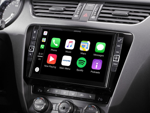 Alpine i902D-OC3 multimedijos sistema skirta Škoda Octavia 3  didžiausias įmanomas 9” ekranas Apple CarPlay ir Android Auto palaikymas  | Nemokamas Pristatymas