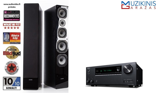 Stereo sistema Onkyo TX-NR686 garso stiprintuvas 7x240W su grindinėm kolonėlėm Dynavoice Challenger M-65 speciali kaina | nemokamas pristatymas 