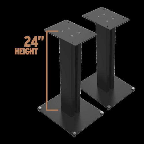 Klipsch KS Series Bookshelf Speaker Stands – specializuoti grindiniai stoveliai „bookshelf“ tipo garsiakalbiams | Nemokamas Pristatymas