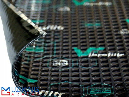 Noise Protection PROFI Vibrofiltr 3mm 50x70cm 0.35m² vibracijas ir garsą sugerianti medžiaga, skirta garso izoliacijai | kaina už 1 vnt.