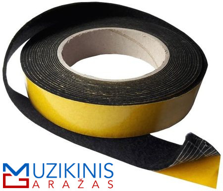 Vibrofiltr Madelin lipni juosta skirta girgždesiiams pašalinti ir garso izoliacijai  1mm storio (25mm x 6m)