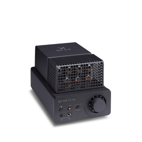 QUAD VA-One Integruotas lempinis stiprintuvas su skaitmeniniais įėjimais ir Bluetooth aptX sąsaja. Galia: 2 x 15W (6Ω), 2 x 12W RMS(8Ω/4Ω). 6.3mm ausinių išėjimas. Analoginis (RCA) įėjimas | Nemokamas Priistatymas