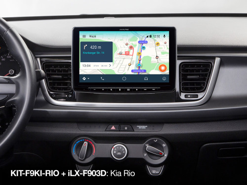 Alpine KIT-F9KI-RIO 9 colių automobilinės magnetolos-multimedijos montavimo rinkinys , skirta naudoti su  iLX-F903D (KIA RIO 2017 ir naujesni) | Nemokamas Pristatymas