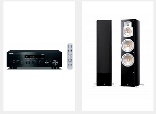 Yamaha Komplektas Yamaha R-N402D Hi-Fi Resyveris + Yamaha  NS-777 Grindinės kolonėlės | Nemokamas Pristatymas