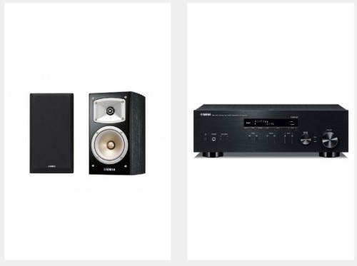 Yamaha komplektas Yamaha R-N303D Hi-Fi Resyveris + Yamaha NS-B330 Lentyninės Kolonėlės | Nemokamas Pristatymas