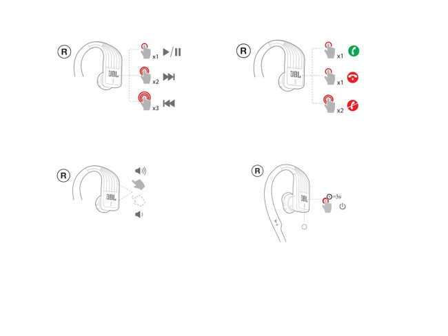 JBL Endurance SPRINT Sportines beleid s bluetooth ausin s 8 val