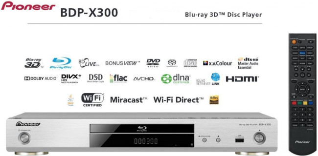 Pioneer BDP-X300 Blu-ray grotuvai vaizdo grotuvas BD, DVD