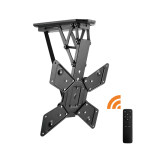 Lithe Audio Remote Control Motorized Flip Down Ceiling Mount 23"-55" televizoriaus laikiklis su nuotolinio valdymo funkcija montuojamas prie lubų | Nemokamas Pristatymas