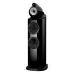 Bowers & Wilkins 803 D5 Stealth Black grindinė kolonėlė iš priekio kampu