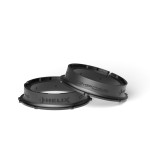 HELIX CFMK165 VW.2 (FDM), juodi 165 mm garsiakalbių montavimo adapteriai su „FlexMount165“ sistema, skirti Volkswagen, Audi, SEAT, Škoda ir Porsche automobiliams, 2 vnt.