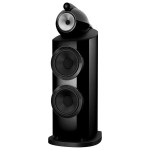 Bowers & Wilkins 801 D5 Stealth Black grindinė kolonėlė iš priekio kampu