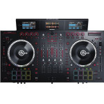 Numark NS7III 4-Kanalų Profesionalus DJ Kontroleris 16 itin jautrių Akai Professional MPC padų, 24-bit USB 2.0 audiointerfeisas, Serato DJ programinis suderinamumas | Nemokamas Pristatymas