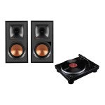 Komplektas Klipsch R-51PM aktyvios lentyninės garso kolonėlės su USB-DAC patefonu Audio Technika AT-LP5 | Nemokamas Pristatymas
