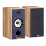 Triangle Borea BR04 lentyninės garso kolonėlės Light Oak Blue spalvos, pora su nuimtomis ir uždėtomis grotelėmis