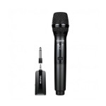 Takstar TS-K201, belaidis rankinis mikrofonas su pakraunamu siųstuvu automatinis poravimas, veikia iki 25 m. atstumu, dažnių juosta: 120Hz-17kHz | Nemokamas Pristatymas