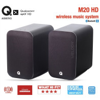 Q Acoustics M20 HD, belaidės aktyvios garso kolonėlės galia: 2 x 65W, dažnių juosta: 55Hz - 22kHz, Bluetooth® 5.0 (su aptX™, aptX™ HD, aptX™ Low Latency, SBC ir AAC palaikymas) | Nemokamas Pristatymas