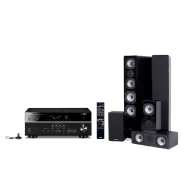 Namų kino komplektas Yamaha RX-V479 stiprintuvas 5x115W grindinės kolonėlės Dynavoice Challenger M-65, S-4, C-5