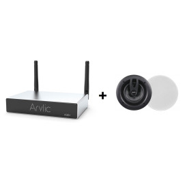 Arylic A30+ belaidis Mini Multi-Room stereo stiprintuvas + Dynavoice SystemOne IC670 SLIM įmontuojamas garsiakalbis | Visada geriausios Kainos garantija!