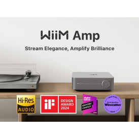 WiiM AMP integruotas garso stiprintuvas galia: 2 x 100W HDMI ARC DAC: ESS SABRE ES9018K2M, Wi-Fi, Bluetooth, programėlė telefonui | Nemokamas Pristatymas