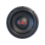 DD Audio 208e-D2, 8 colių automobilinis žemų dažnių garsiakalbis, priekinis vaizdas, juoda membrana su raudonu DD Audio logotipu ir sustiprinta pakaba.