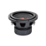DD Audio 310e-D2, 250 mm žemų dažnių garsiakalbis, šoninis vaizdas, sustiprinta EROM membranos pakaba, plieninis korpusas ir magnetinė sistema su DD Audio logotipu.