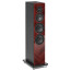 Sonus faber Lumina V Amator, grindinė garso kolonėlė, blizgi raudono medžio Red High Gloss apdaila, vaizdas iš priekio ir šono.