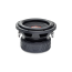 DD Audio 508e-D2, 200 mm automobilinis žemų dažnių garsiakalbis, vaizdas iš priekio ir šono su sustiprinta membranos pakaba, plieniniu korpusu ir DD Audio magneto apsauga.