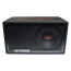 DD Audio LE-210.1a, automobilinė žemų dažnių garso kolonėlė, 250 mm, 350 W RMS / 1100 W MAX, 1 Ω, priekinis vaizdas su metalinėmis apsauginėmis grotelėmis.