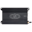 DD Audio DSI-3R, automobilinis DSP garso procesorius, vaizdas iš viršaus, juodas aliuminio korpusas su aušinimo briaunomis, DD Audio logotipu ir Bluetooth antena.