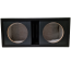 FOUR Audio 4-AI212SLOT, žemų dažnių garsiakalbių dėžė su dviem montavimo angomis, juoda kilimine danga ir centriniu fazoinvertoriaus kanalu.
