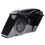 DD Audio HD8-SBK, 200 mm garsiakalbių montavimo komplektas Harley-Davidson motociklo šoniniame bagažo krepšyje, su apsauginėmis aliuminio grotelėmis.