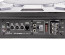 DD Audio RL-AE10, aktyvaus žemų dažnių garsiakalbio valdymo skydelis su RCA ir aukšto lygio įėjimais, dažnių reguliatoriais, saugikliu ir maitinimo jungtimis.