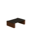 Blok STAX 2G 170 Black Ash / Natural Walnut 17 cm lentyna garso aparatūrai, vaizdas kampu