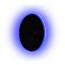 DD Audio LED RGB Ring 8″ apšvietimo žiedas ant automobilinio garsiakalbio, mėlynai violetinio apšvietimo efektas, vaizdas iš šono.