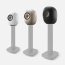 KEF LS LUXE kolonėlės ant stovų – Mineral White, Dusk Titanium ir Eclipse Black