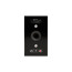 Monitor Audio Radius 3 4G, juoda lentyninė garso kolonėlė, galinė pusė su HiVe II fazoinverterio anga ir prijungimo gnybtais.