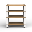 Blok STAX 2G 4 SHELF Natural Ash / Satin White 4 lentynų Hi-Fi stovas iš priekio