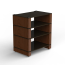 Blok STAX 2G 4 SHELF Black Ash / Natural Walnut 4 lentynų Hi-Fi stovas kampu