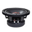 DD Audio VO-W508-S2, 200 mm automobilinis garsiakalbis su juodu metaliniu korpusu, magnetine sistema ir prijungimo kontaktais, vaizdas iš šono.
