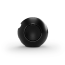 Cabasse THE PEARL MYUKI, juoda Bluetooth garso kolonėlė su šoniniu žemų dažnių garsiakalbiu, vaizdas iš šono.