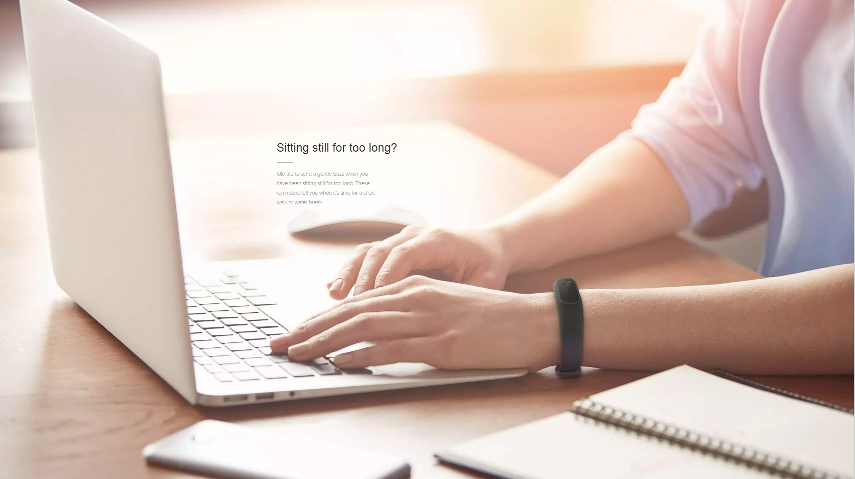 Mi Band 2 Mi Band 2 sedėjimas